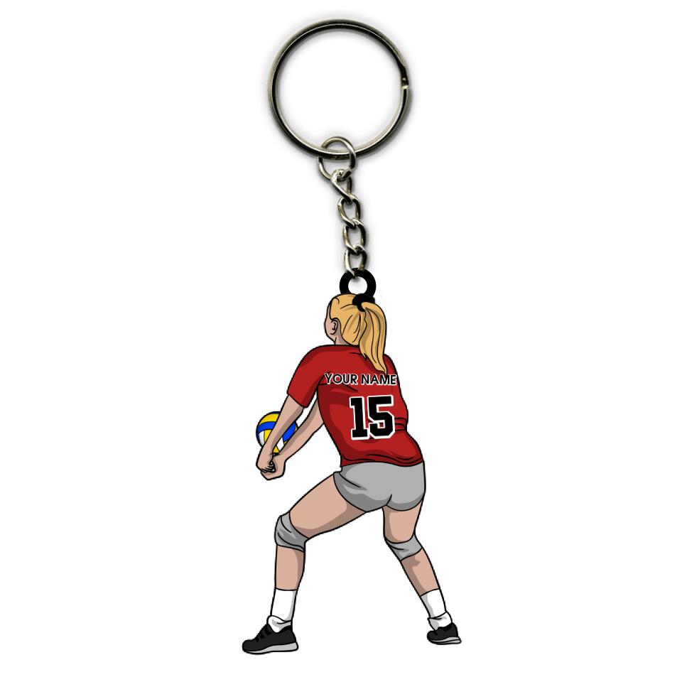 Volleyball Keychain Libero Personalized Sport Gift