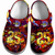 Red Graffiti Softball Clogs 01